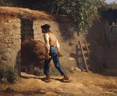 Peasant with a Wheelbarrow Jean-Francois Millet